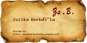Zsilka Borbála névjegykártya